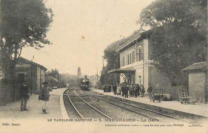  CPA FRANCE 84 "Mondragon, la gare" / TRAIN