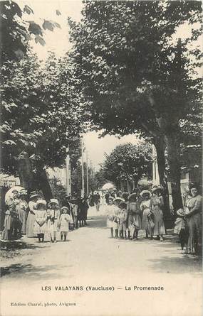  CPA FRANCE 84   "Les Valayans, la Promenade"