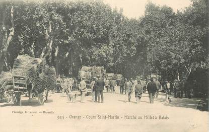  CPA FRANCE  84   "Orange, Cours Saint Martin, Marché au Millet à Balais"