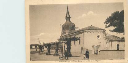 CPA FRANCE 40 "Soustons, le vieux Boucau, la place de l'Eglise"