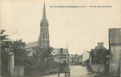 CPA  FRANCE 35 "Saint Aubin d'Aubigné, arrivée rte de Rennes"