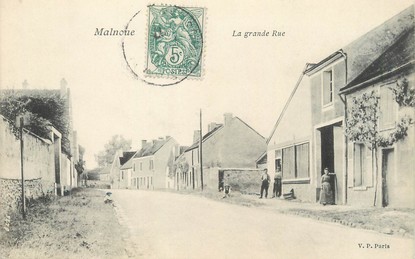 / CPA FRANCE 77 "Malnoue, la grande rue"