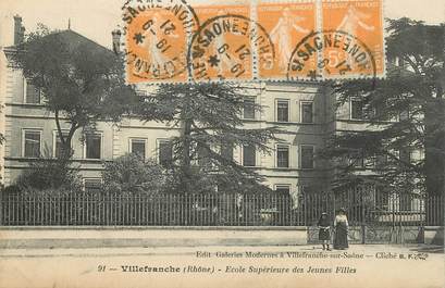 CPA FRANCE 69 "Villefranche, Ecole supérieure de jeunes filles"