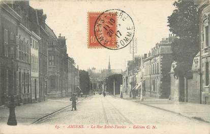 CPA FRANCE 80 "Amiens, la rue Saint Fuscien"