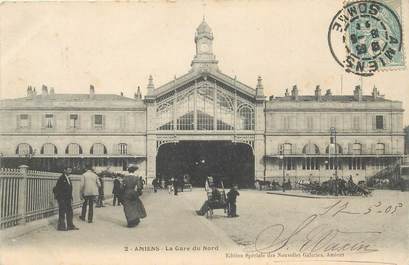 CPA FRANCE 80 "Amiens, la gare  du Nord"