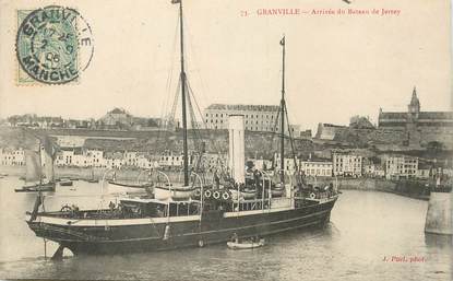 CPA FRANCE 50 "Granville, arrivée du Bateau de Jersey"