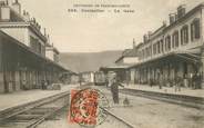 25 Doub CPA FRANCE 25 "Pontarlier, la gare" / TRAIN