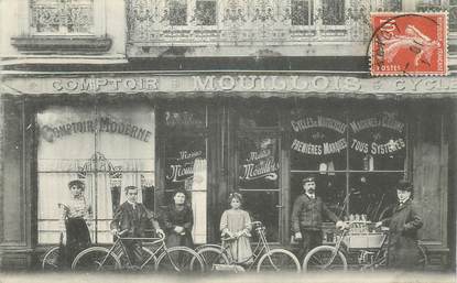 CPA  FRANCE 42 "Saint Etienne, Commerce de cycles et motos, le comptoir Mouillois"