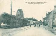 77 Seine Et Marne / CPA FRANCE 77 "Moissy Cramayel, l'église et l'avenue Jean Jaurès"