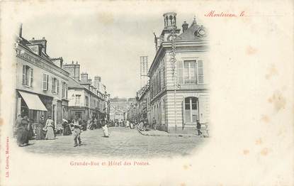 / CPA FRANCE 77 "Montereau, grande rue et hôtel des postes"