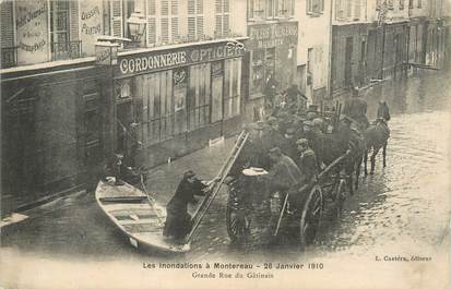 / CPA FRANCE 77 "Montereau, Grande rue du Gâtinais" / INONDATIONS