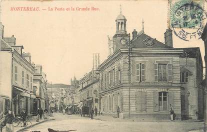 / CPA FRANCE 77 "Montereau, la poste et la grande rue"