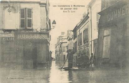 / CPA FRANCE 77 "Montereau, rue au Lard" / INONDATIONS