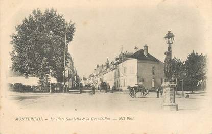 / CPA FRANCE 77 "Montereau, la place Gambetta et la grande rue"