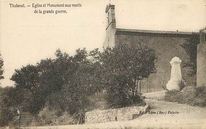 CPA  FRANCE 13 "Tholonet, eglise et monument aux morts "