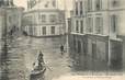 / CPA FRANCE 77 "Montereau, grande rue et hôtel des postes" : inondations