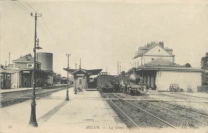 / CPA FRANCE 77 "Melun, la gare "