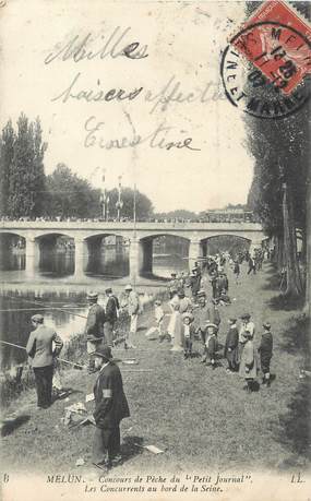 / CPA FRANCE 77 "Melun, concours de pêche du petit Journal"