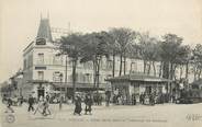 77 Seine Et Marne / CPA FRANCE 77 "Melun, hôtel de la gare et tramway de Barbizon"