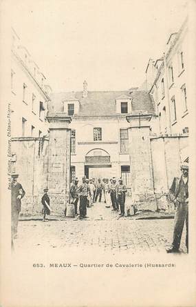 / CPA FRANCE 77 "Meaux, quartier de Cavalerie"