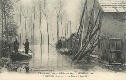 / CPA FRANCE 77 "Neuvry, la maison à Jean Bart" / INONDATIONS