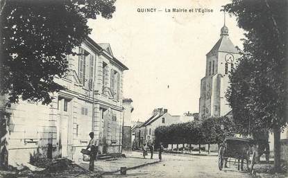 / CPA FRANCE 77 "Quincy, la mairie et l'église"