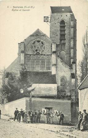 / CPA FRANCE 77 "Servon, église et lavoir"