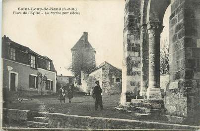 / CPA FRANCE 77 "Saint Loup de Naud, place de l'église"