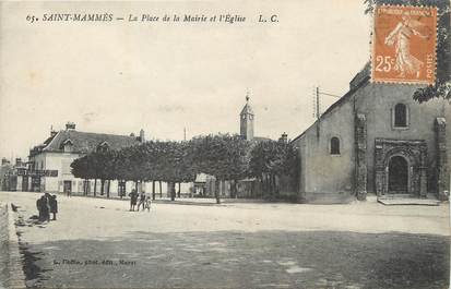 / CPA FRANCE 77 "Saint Mammès, la place de la mairie et l'église "