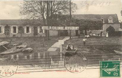 / CPA FRANCE 77 "Seine Port, restaurant P. Colombe"