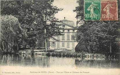 CPA FRANCE 27 "Environs de Bueil, vue sur l'Eure et chateau de Primart"