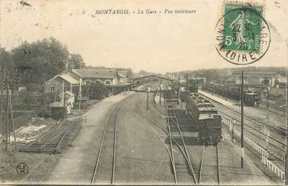 CPA FRANCE 45 "Montargis, la gare" / TRAIN