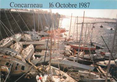 / CPSM FRANCE 29 "Concarneau, destruction du port de plaisance" / OURAGAN