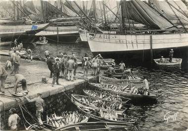 / CPSM FRANCE 29 "Concarneau, débarquement du thon "