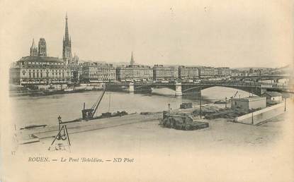 CPA FRANCE 76 "Rouen, le pont Boïeldieu"