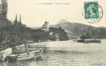 CPA FRANCE 74 "Lac d'Annecy, chateau de Duingt"