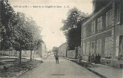 / CPA FRANCE 77 "Ury, route de la Chapelle la Reine "