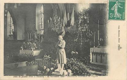 / CPA FRANCE 77 "Thomery, fête de Jeanne d'Arc, décoration intérieure de l'église"