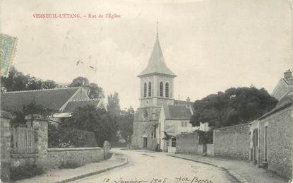 / CPA FRANCE 77 "Verneuil l'étang, rue de l'église"