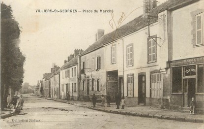 / CPA FRANCE 77 "Villiers Saint Georges, place du Marché"