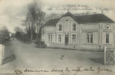 / CPA FRANCE 49 "Bécon, café et restaurant de la gare Fouché Beurier"