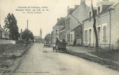 / CPA FRANCE 49 "Entrée de Bécon, circuit de l'Anjou 1909" / AUTOMOBILE