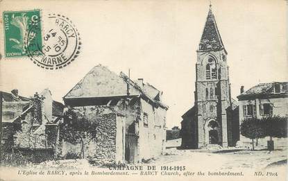 CPA FRANCE 77 "Eglise de Barcy après le bombardement"