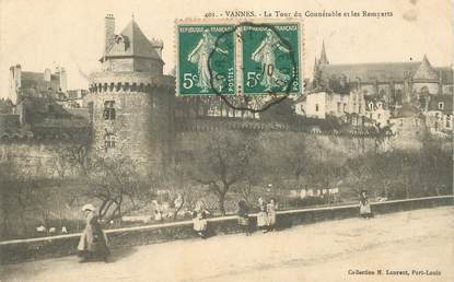 CPA FRANCE 56 "Vannes, la Tour du Connétable et les remparts"