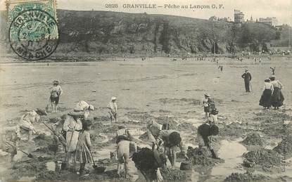 CPA FRANCE 50 "Granville, la pêche au Lançon"