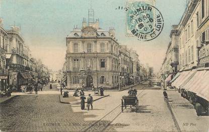 CPA FRANCE 49 "Saumur, Hotel des Postes et la rue d'Orléans"
