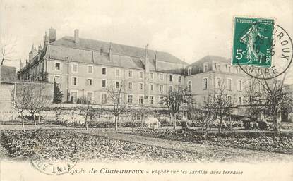 CPA FRANCE 36 "Lycée de Chateauroux, les jardins"