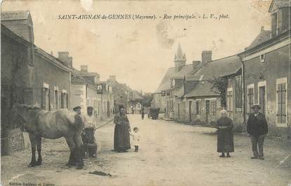 / CPA FRANCE 53 "Saint Aignan de Gennes, rue principale"