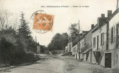 CPA FRANCE 03 "Villefranche d'Allier, route de la gare"