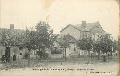 / CPA FRANCE 58 "Saint Germain Chassenay, place et mairie"